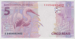 Банкнота. Бразилия. 5 реалов 2010 год.