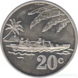 Монета. Токелау. 20 центов 2012 год.