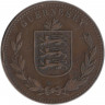 Монета. Гернси. 8 дублей 1920 год.