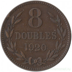 Монета. Гернси. 8 дублей 1920 год.