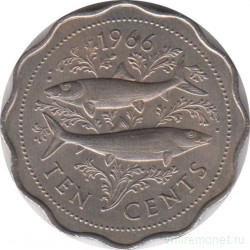 Монета. Багамские острова. 10 центов 1966 год.