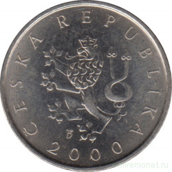Монета. Чехия. 1 крона 2000 год.