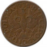 Реверс.Монета. Польша. 2 гроша 1938 год.