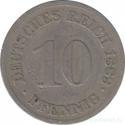 Монета. Германия (Германская империя 1871-1922). 10 пфеннигов 1889 год. (E).