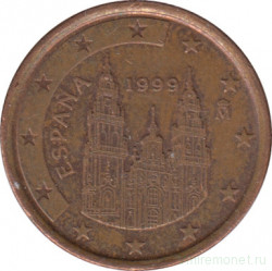 Монета. Испания. 1 цент 1999 год.
