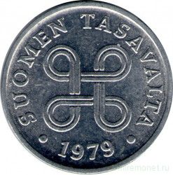 Монета. Финляндия. 1 пенни 1979 год.