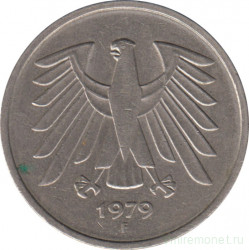 Монета. ФРГ. 5 марок 1979 год. Монетный двор - Штутгарт (F).