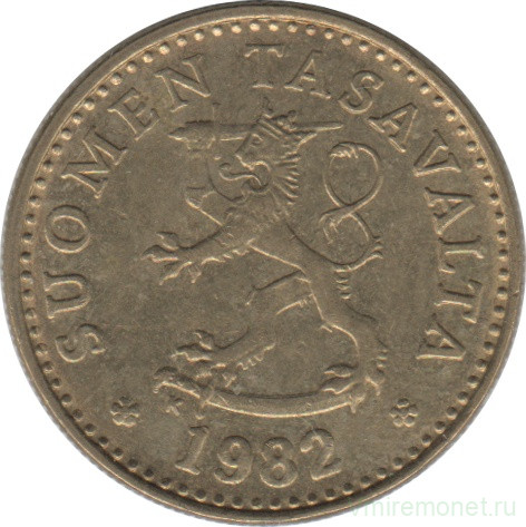 Монета. Финляндия. 10 пенни 1982 год.