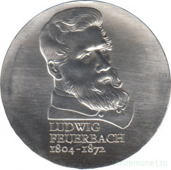 Монета. ГДР. 10 марок 1979 год. 175 лет со дня рождения Людвига Фейербаха.