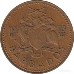 Монета. Барбадос. 1 цент 1973 год.