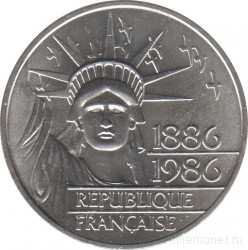 Монета. Франция. 100 франков 1986 год. 100 лет статуе Свободы.