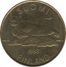 Аверс. Монета. Финляндия. 5 марок 1993 год. Тюлень.