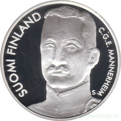 Монета. Финляндия. 10 евро 2003 год. 300 лет Санкт-Петербургу. Карл Густав Эмиль Маннергейм.