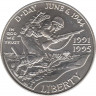 Монета. США. 1 доллар 1993 год (D). 50 лет победе во Второй мировой войне. fd/