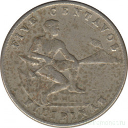Монета. Филиппины. 5 сентаво 1945 год.