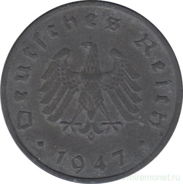 Монета. Германия. Третий Рейх. 10 рейхспфеннигов 1947 год. Монетный двор - Штутгарт (F).