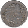Монета. Колумбия. 10 сентаво 1952 год.