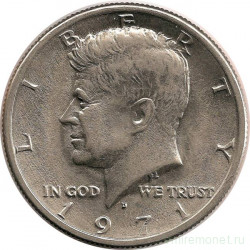 Монета. США. 50 центов 1971 год. Монетный двор D.