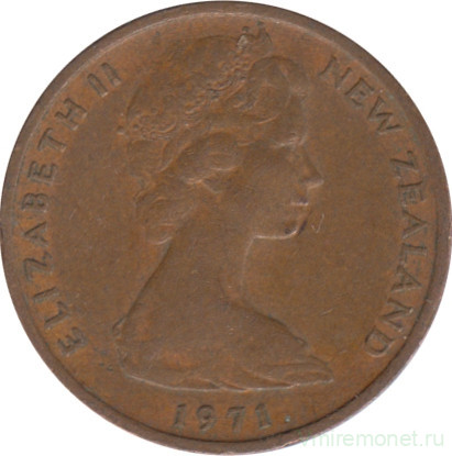 Монета. Новая Зеландия. 1 цент 1971 год.