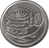 Монета. Каймановы острова. 10 центов 1982 год. рев.