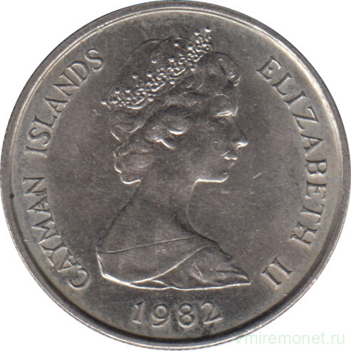 Монета. Каймановы острова. 10 центов 1982 год.