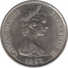 Монета. Каймановы острова. 10 центов 1982 год. ав.