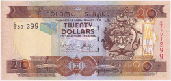Банкнота. Соломоновы острова. 20 долларов 2004 год. Тип 28(1).