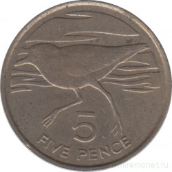 Монета. Острова Святой Елены и Вознесения. 5 новых пенсов 1984 год.