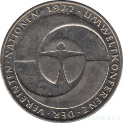 Монета. ФРГ. 5 марок 1982 год. 10 лет конференции ООН по окружающей среде.