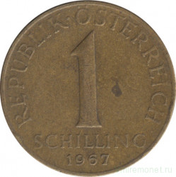 Монета. Австрия. 1 шиллинг 1967 год.