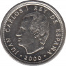 Монета. Испания. 10 песет 2000 год. ав.