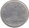 Монета. Канада. 10 центов 1963 год. ав.