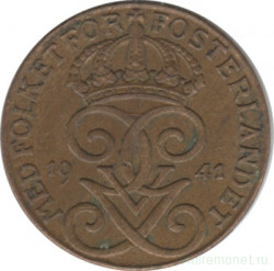 Монета. Швеция. 1 эре 1941 год.