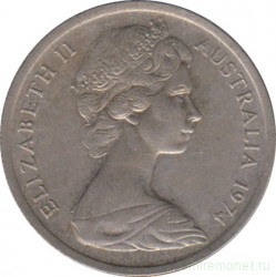 Монета. Австралия. 5 центов 1974 год.