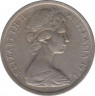 Монета. Австралия. 5 центов 1974 год. ав.