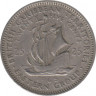 Монета. Британские Восточные Карибские территории. 25 центов 1965 год. ав.