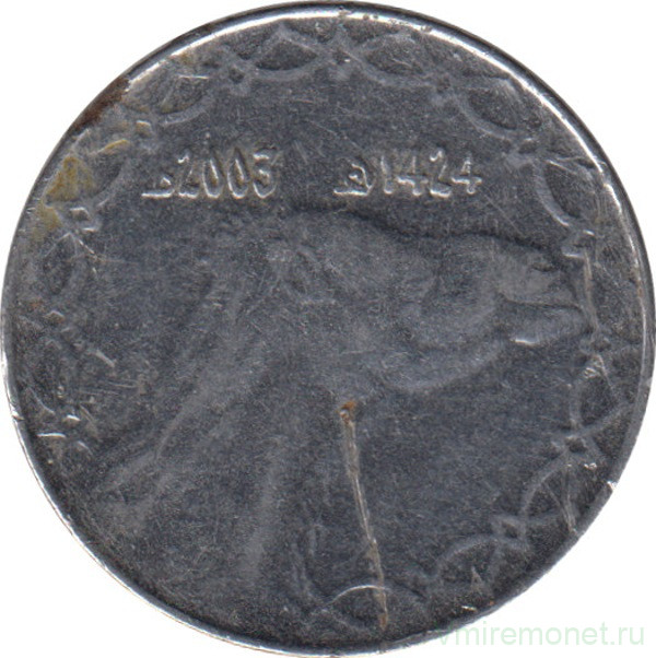Монета. Алжир. 2 динара 2003 (1424) год.
