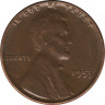 Монета. США. 1 цент 1953 год. ав.
