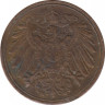 Монета. Германия (Германская империя 1871-1922). 1 пфенниг 1914 год. (G). рев.