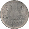 Аверс. Монета. ГДР. 1 пфенниг 1972 год.