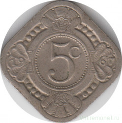 Монета. Нидерландские Антильские острова. 5 центов 1967 год.