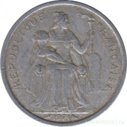 Монета. Новая Каледония. 2 франка 1971 год.