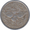 Монета. Новая Каледония. 2 франка 1971 год. рев.