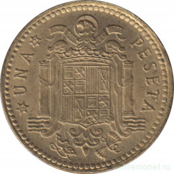 Монета. Испания. 1 песета 1962 (1953) год.