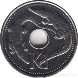 Монета. Папуа - Новая Гвинея. 1 кина 2009 год.