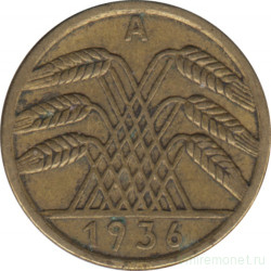 Монета. Германия. Веймарская республика. 5 рейхспфеннигов 1936 год. Монетный двор - Берлин (А).