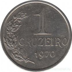 Монета. Бразилия. 1 крузейро 1970 год.