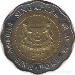 Монета. Сингапур. 5 долларов 1997 год.