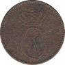 Монета. Дания. 2 эре 1889 год . ав.