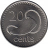 Монета. Фиджи. 20 центов 2010 год. рев.